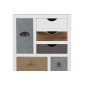 Commode TANYA, bois blanc, 9 tiroirs, multicolore Commode TANYA, bois blanc, 9 tiroirs, multicolore
