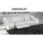 1er paiement commande Mme MAUGER ANGELA, Canapé 3 places en cuir supérieur luxe haut de gamme italien MONRELAX, CHOCOLAT N°535,