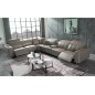 Canapé d'angle relax en cuir de buffle italien de luxe avec 2 relax électriques, 7/8 places, MONTE CARLO, couleur moka, angle ga Canapé d'angle relax en cuir de buffle italien de luxe avec 2 relax électriques, 7/8 places, MONTE CARLO, couleur moka, angle ga