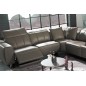 Canapé d'angle relax en cuir de buffle italien de luxe avec 2 relax électriques, 7/8 places, MONTE CARLO, couleur moka, angle ga Canapé d'angle relax en cuir de buffle italien de luxe avec 2 relax électriques, 7/8 places, MONTE CARLO, couleur moka, angle ga
