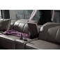 Canapé d'angle relax en cuir de buffle italien de luxe avec 2 relax électriques, 7/8 places, MONTE CARLO, couleur moka, angle ga Canapé d'angle relax en cuir de buffle italien de luxe avec 2 relax électriques, 7/8 places, MONTE CARLO, couleur moka, angle ga