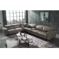 Canapé d'angle relax en cuir de buffle italien de luxe avec 2 relax électriques, 7/8 places, MONTE CARLO, couleur moka, angle ga Canapé d'angle relax en cuir de buffle italien de luxe avec 2 relax électriques, 7/8 places, MONTE CARLO, couleur moka, angle ga