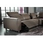 Canapé d'angle relax en cuir de buffle italien de luxe avec 2 relax électriques, 7/8 places, MONTE CARLO, couleur moka, angle ga Canapé d'angle relax en cuir de buffle italien de luxe avec 2 relax électriques, 7/8 places, MONTE CARLO, couleur moka, angle ga