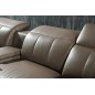 Canapé d'angle relax en cuir de buffle italien de luxe avec 2 relax électriques, 7/8 places, MONTE CARLO, couleur moka, angle ga Canapé d'angle relax en cuir de buffle italien de luxe avec 2 relax électriques, 7/8 places, MONTE CARLO, couleur moka, angle ga