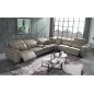 Canapé d'angle relax en cuir de buffle italien de luxe double relax électrique, 7/8 places, MONTE CARLO, couleur moka, angle dro Canapé d'angle relax en cuir de buffle italien de luxe double relax électrique, 7/8 places, MONTE CARLO, couleur moka, angle dro