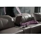 Canapé d'angle relax en cuir de buffle italien de luxe double relax électrique, 7/8 places, MONTE CARLO, couleur moka, angle dro Canapé d'angle relax en cuir de buffle italien de luxe double relax électrique, 7/8 places, MONTE CARLO, couleur moka, angle dro