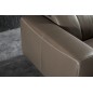 Canapé d'angle relax en cuir de buffle italien de luxe double relax électrique, 7/8 places, MONTE CARLO, couleur moka, angle dro Canapé d'angle relax en cuir de buffle italien de luxe double relax électrique, 7/8 places, MONTE CARLO, couleur moka, angle dro