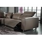 Canapé d'angle relax en cuir de buffle italien de luxe double relax électrique, 7/8 places, MONTE CARLO, couleur moka, angle dro Canapé d'angle relax en cuir de buffle italien de luxe double relax électrique, 7/8 places, MONTE CARLO, couleur moka, angle dro