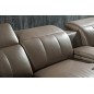 Canapé d'angle relax en cuir de buffle italien de luxe double relax électrique, 7/8 places, MONTE CARLO, couleur moka, angle dro Canapé d'angle relax en cuir de buffle italien de luxe double relax électrique, 7/8 places, MONTE CARLO, couleur moka, angle dro