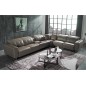 Canapé d'angle relax en cuir de buffle italien de luxe double relax électrique, 7/8 places, MONTE CARLO, couleur moka, angle dro Canapé d'angle relax en cuir de buffle italien de luxe double relax électrique, 7/8 places, MONTE CARLO, couleur moka, angle dro