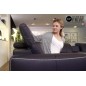 Canapé d'angle relax en cuir de buffle italien de luxe avec 2 relax électriques, 7/8 places, MONTE CARLO, couleur noire, angle g Canapé d'angle relax en cuir de buffle italien de luxe avec 2 relax électriques, 7/8 places, MONTE CARLO, couleur noire, angle g