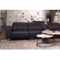 Canapé d'angle relax en cuir de buffle italien de luxe double relax électrique, 7/8 places, MONTE CARLO, couleur noir, angle dro Canapé d'angle relax en cuir de buffle italien de luxe double relax électrique, 7/8 places, MONTE CARLO, couleur noir, angle dro