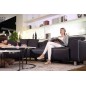 Canapé d'angle relax en cuir de buffle italien de luxe double relax électrique, 7/8 places, MONTE CARLO, couleur noir, angle dro Canapé d'angle relax en cuir de buffle italien de luxe double relax électrique, 7/8 places, MONTE CARLO, couleur noir, angle dro