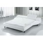 Lit en cuir italien de luxe ATHENA, blanc, 140x190