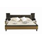 Lit en cuir italien de luxe ATHENA, chocolat et beige, 180x200 Lit en cuir italien de luxe ATHENA, chocolat et beige, 180x200