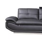 Canapé d'angle en cuir buffle italien de luxe 6/7 places BELLALIGNA, noir, angle droit Canapé d'angle en cuir buffle italien de luxe 6/7 places BELLALIGNA, noir, angle droit