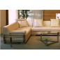 Canapé d'angle en cuir italien 8 places NAPOLI, beige, angle gauche Canapé d'angle en cuir italien 8 places NAPOLI, beige, angle gauche
