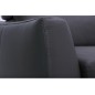 Canapé relax et convertible en cuir de buffle italien de luxe 5/6 places YUCA, noir Canapé relax et convertible en cuir de buffle italien de luxe 5/6 places YUCA, noir