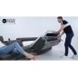 Canapé relax et convertible en cuir de buffle italien de luxe 5/6 places YUCA, noir Canapé relax et convertible en cuir de buffle italien de luxe 5/6 places YUCA, noir