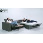 Canapé relax et convertible en cuir de buffle italien de luxe 5/6 places YUCA, gris foncé Canapé relax et convertible en cuir de buffle italien de luxe 5/6 places YUCA, gris foncé