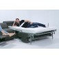 Canapé relax et convertible en cuir de buffle italien de luxe 5/6 places YUCA, gris foncé Canapé relax et convertible en cuir de buffle italien de luxe 5/6 places YUCA, gris foncé