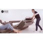 Canapé relax et convertible en cuir de buffle italien de luxe 5/6 places YUCA, moka