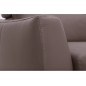 Canapé relax et convertible en cuir de buffle italien de luxe 5/6 places YUCA, moka