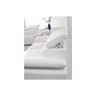 Ensemble canapés VENESI composé de 2 canapés 2 places en cuir haut de gamme italien vachette Blanc - Vénésetti