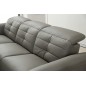 - Canapé d'angle avec un relax électrique en cuir de buffle italien de luxe, 5 places BEAURELAX gris foncé, angle gauche, POUF O - Canapé d'angle avec un relax électrique en cuir de buffle italien de luxe, 5 places BEAURELAX gris foncé, angle gauche, POUF O