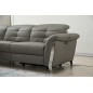 - Canapé d'angle avec un relax électrique en cuir de buffle italien de luxe, 5 places BEAURELAX gris foncé, angle gauche, POUF O - Canapé d'angle avec un relax électrique en cuir de buffle italien de luxe, 5 places BEAURELAX gris foncé, angle gauche, POUF O