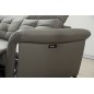 - Canapé d'angle avec un relax électrique en cuir de buffle italien de luxe, 5 places BEAURELAX gris foncé, angle gauche, POUF O - Canapé d'angle avec un relax électrique en cuir de buffle italien de luxe, 5 places BEAURELAX gris foncé, angle gauche, POUF O