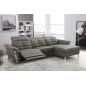 Canapé d'angle avec un relax électrique en cuir de buffle italien de luxe 5 places BEAURELAX gris foncé, angle droit, POUF OFFER Canapé d'angle avec un relax électrique en cuir de buffle italien de luxe 5 places BEAURELAX gris foncé, angle droit, POUF OFFER