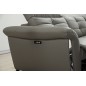 Canapé d'angle avec un relax électrique en cuir de buffle italien de luxe 5 places BEAURELAX gris foncé, angle droit, POUF OFFER Canapé d'angle avec un relax électrique en cuir de buffle italien de luxe 5 places BEAURELAX gris foncé, angle droit, POUF OFFER