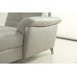 Canapé d'angle avec un relax électrique en cuir de buffle italien de luxe 5 places BEAURELAX gris clair, angle droit, POUF OFFER Canapé d'angle avec un relax électrique en cuir de buffle italien de luxe 5 places BEAURELAX gris clair, angle droit, POUF OFFER