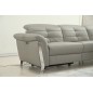 Canapé d'angle avec un relax électrique en cuir de buffle italien de luxe 5 places BEAURELAX gris clair, angle droit, POUF OFFER Canapé d'angle avec un relax électrique en cuir de buffle italien de luxe 5 places BEAURELAX gris clair, angle droit, POUF OFFER