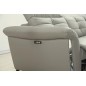 Canapé d'angle avec un relax électrique en cuir de buffle italien de luxe 5 places BEAURELAX gris clair, angle droit, POUF OFFER Canapé d'angle avec un relax électrique en cuir de buffle italien de luxe 5 places BEAURELAX gris clair, angle droit, POUF OFFER