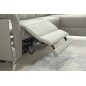 Canapé d'angle avec un relax électrique en cuir de buffle italien de luxe 5 places BEAURELAX gris clair, angle droit, POUF OFFER Canapé d'angle avec un relax électrique en cuir de buffle italien de luxe 5 places BEAURELAX gris clair, angle droit, POUF OFFER
