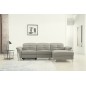 Canapé d'angle avec un relax électrique en cuir de buffle italien de luxe 5 places BEAURELAX gris clair, angle droit, POUF OFFER Canapé d'angle avec un relax électrique en cuir de buffle italien de luxe 5 places BEAURELAX gris clair, angle droit, POUF OFFER