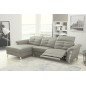 - Canapé d'angle avec un relax électrique en cuir de buffle italien de luxe, 5 places BEAURELAX gris clair, angle gauche, POUF O - Canapé d'angle avec un relax électrique en cuir de buffle italien de luxe, 5 places BEAURELAX gris clair, angle gauche, POUF O