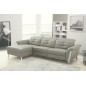 - Canapé d'angle avec un relax électrique en cuir de buffle italien de luxe, 5 places BEAURELAX gris clair, angle gauche, POUF O - Canapé d'angle avec un relax électrique en cuir de buffle italien de luxe, 5 places BEAURELAX gris clair, angle gauche, POUF O