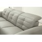 - Canapé d'angle avec un relax électrique en cuir de buffle italien de luxe, 5 places BEAURELAX gris clair, angle gauche, POUF O - Canapé d'angle avec un relax électrique en cuir de buffle italien de luxe, 5 places BEAURELAX gris clair, angle gauche, POUF O