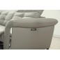 - Canapé d'angle avec un relax électrique en cuir de buffle italien de luxe, 5 places BEAURELAX gris clair, angle gauche, POUF O - Canapé d'angle avec un relax électrique en cuir de buffle italien de luxe, 5 places BEAURELAX gris clair, angle gauche, POUF O