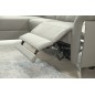 - Canapé d'angle avec un relax électrique en cuir de buffle italien de luxe, 5 places BEAURELAX gris clair, angle gauche, POUF O - Canapé d'angle avec un relax électrique en cuir de buffle italien de luxe, 5 places BEAURELAX gris clair, angle gauche, POUF O