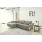- Canapé d'angle avec un relax électrique en cuir de buffle italien de luxe, 5 places BEAURELAX gris clair, angle gauche, POUF O - Canapé d'angle avec un relax électrique en cuir de buffle italien de luxe, 5 places BEAURELAX gris clair, angle gauche, POUF O