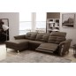 - Canapé d'angle avec un relax électrique en cuir de buffle italien de luxe, 5 places BEAURELAX chocolat, angle gauche, POUF OFF - Canapé d'angle avec un relax électrique en cuir de buffle italien de luxe, 5 places BEAURELAX chocolat, angle gauche, POUF OFF