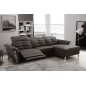 Canapé d'angle avec un relax électrique en cuir de buffle italien de luxe 5 places BEAURELAX noir, angle droit, POUF OFFERT Canapé d'angle avec un relax électrique en cuir de buffle italien de luxe 5 places BEAURELAX noir, angle droit, POUF OFFERT