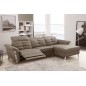 Canapé d'angle avec un relax électrique en cuir de buffle italien de luxe 5 places BEAURELAX moka, angle droit, POUF OFFERT Canapé d'angle avec un relax électrique en cuir de buffle italien de luxe 5 places BEAURELAX moka, angle droit, POUF OFFERT