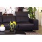Canapé droit 5 places en cuir de buffle italien de luxe, en option avec un relax électrique gauche, PLAZZA, couleur noir Canapé droit 5 places en cuir de buffle italien de luxe, en option avec un relax électrique gauche, PLAZZA, couleur noir
