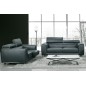 Ensemble Canapé 3 places et 2 places en cuir italien buffle MILANO, gris foncé avec leseret blanc Ensemble Canapé 3 places et 2 places en cuir italien buffle MILANO, gris foncé avec leseret blanc