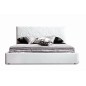 Lit en cuir italien de luxe TRENDY, blanc, 140x190